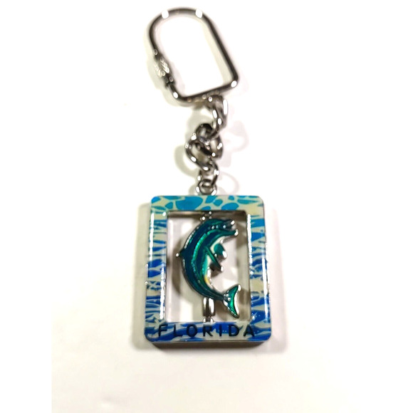 Florida Dolphins Spinner Keychain - Picture 9 of 9